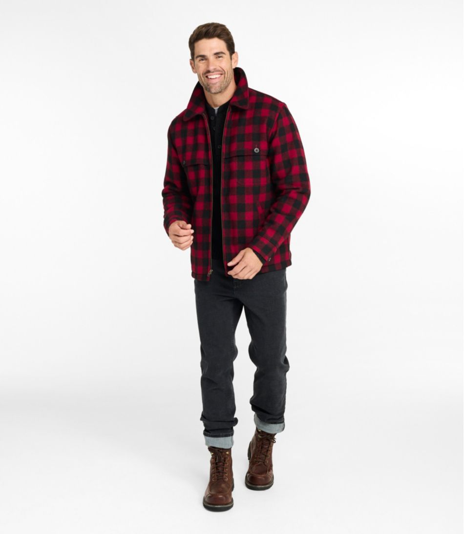 Men's Maine Guide Zip-Front Jac-Shirt with PrimaLoft, Plaid / L.L.Bean