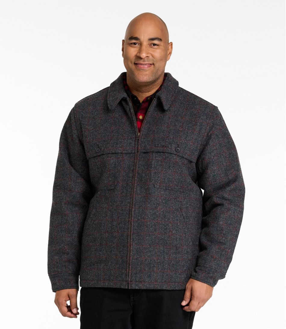 Men's Maine Guide Zip-Front Jac-Shirt with PrimaLoft, Plaid / L.L.Bean