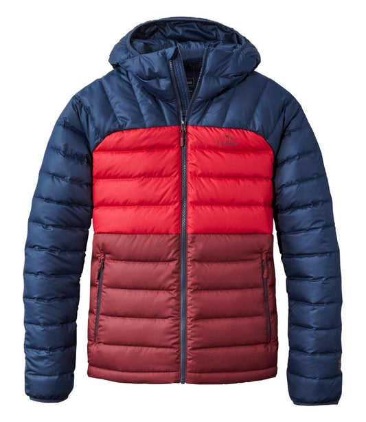 Men's Bean's Down Hooded Jacket, Colorblock / L.L.Bean