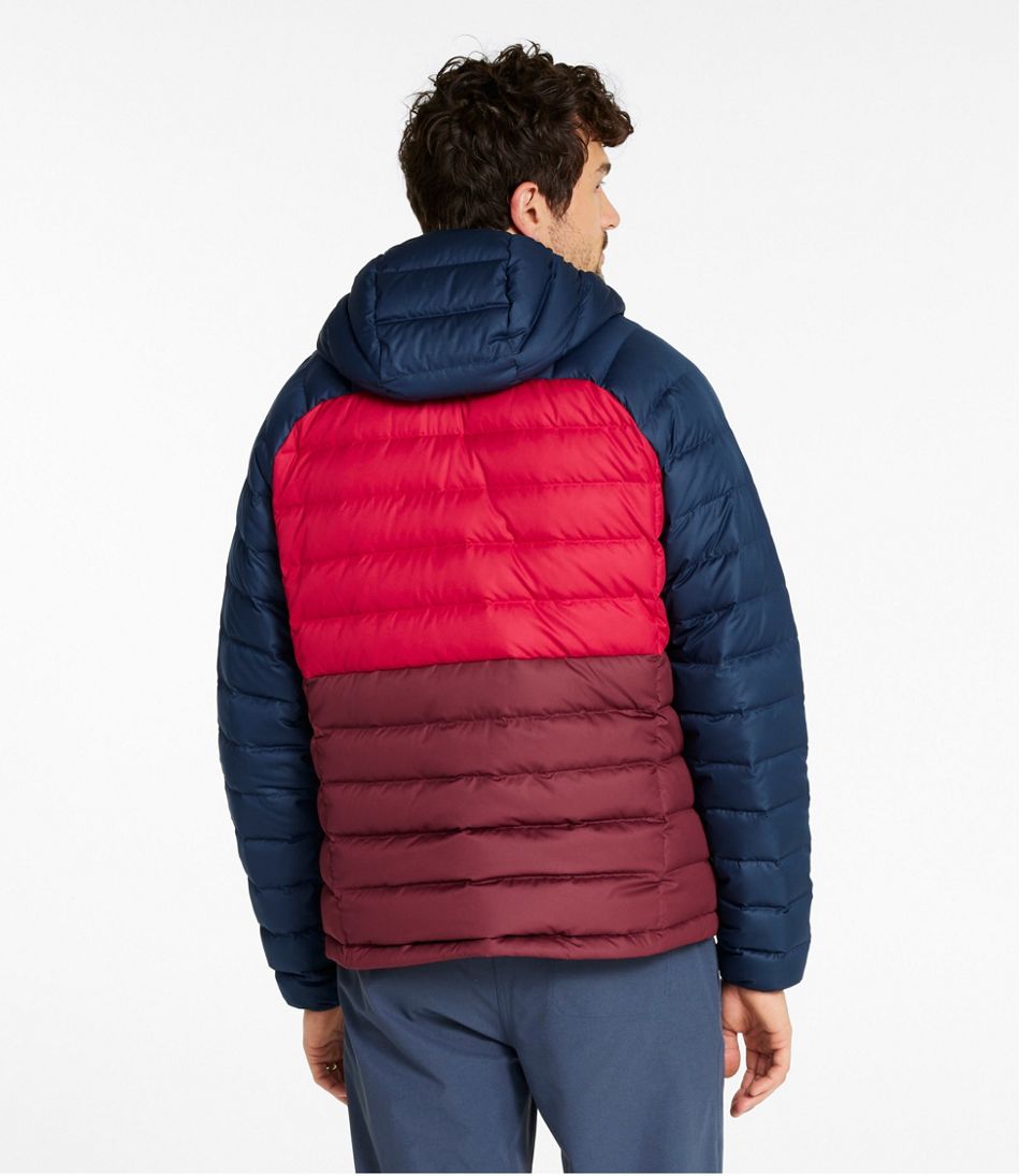 Men's Bean's Down Hooded Jacket, Colorblock / L.L.Bean