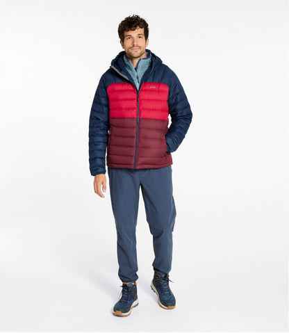 Men's Bean's Down Hooded Jacket, Colorblock / L.L.Bean