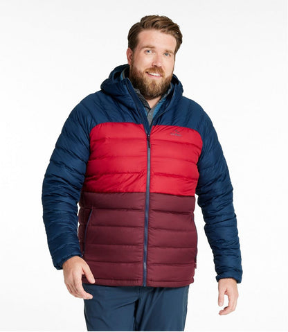 Men's Bean's Down Hooded Jacket, Colorblock / L.L.Bean