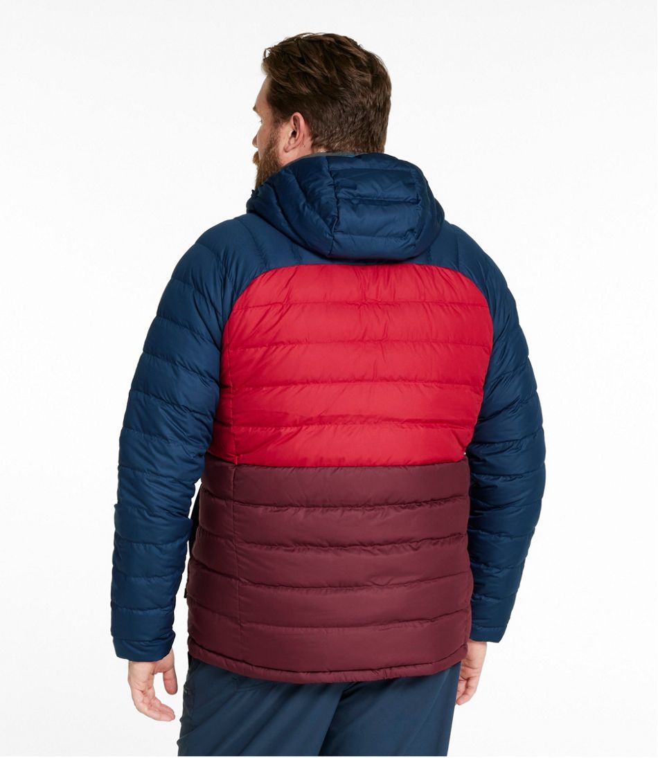 Men's Bean's Down Hooded Jacket, Colorblock / L.L.Bean