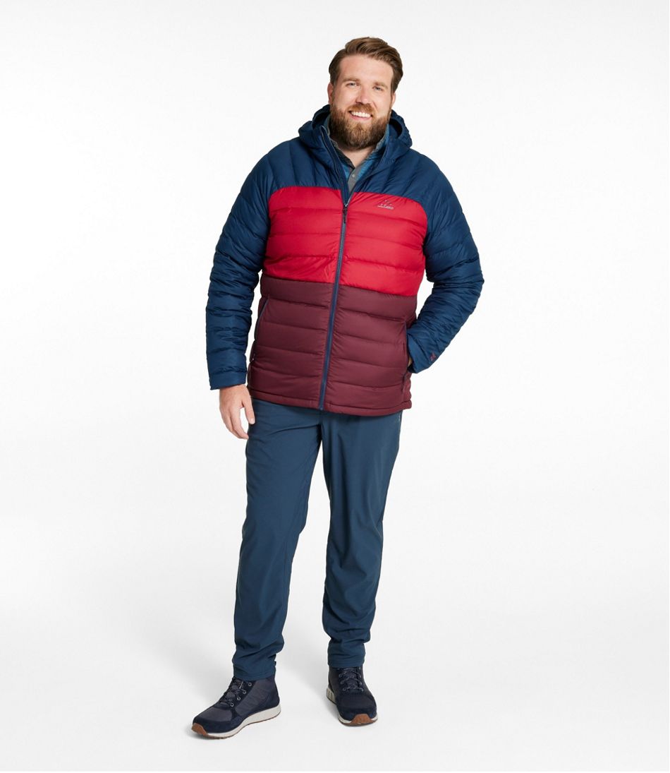 Men's Bean's Down Hooded Jacket, Colorblock / L.L.Bean