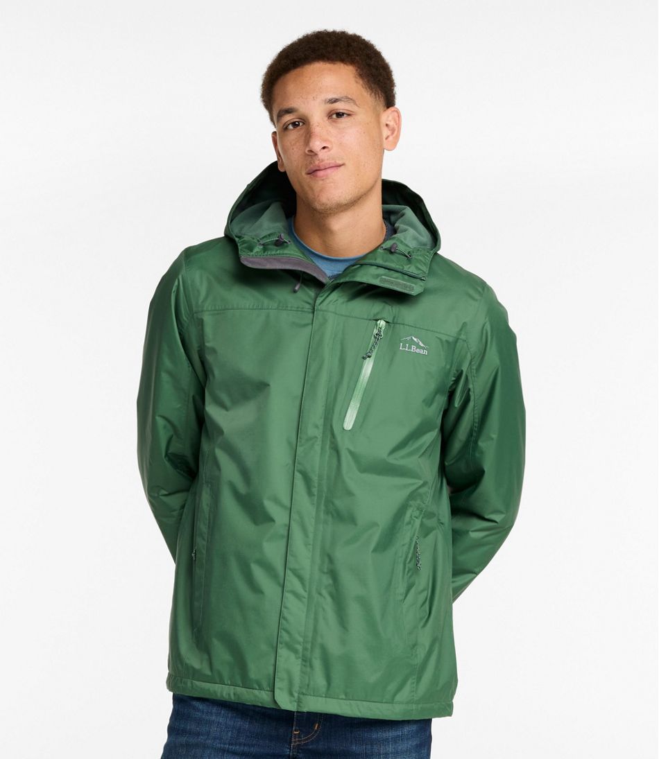 Men's Trail Model Rain Jacket, Fleece-Lined / L.L.Bean