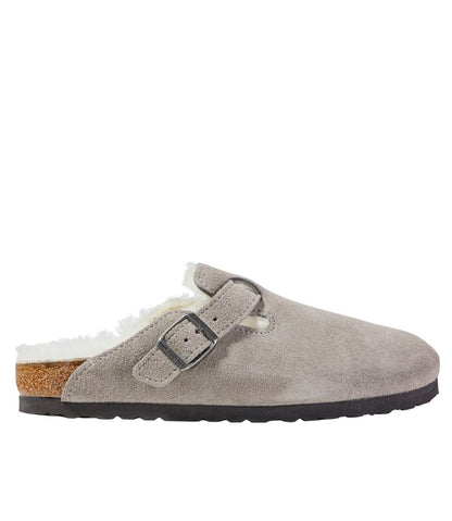 Women's Birkenstock Boston Clogs, Suede Shearling / L.L.Bean