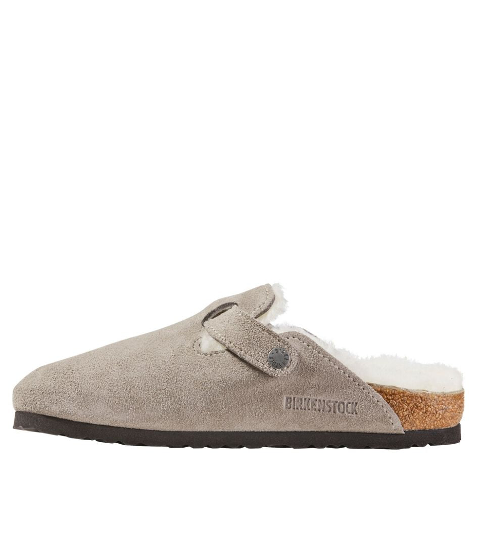 Women's Birkenstock Boston Clogs, Suede Shearling / L.L.Bean