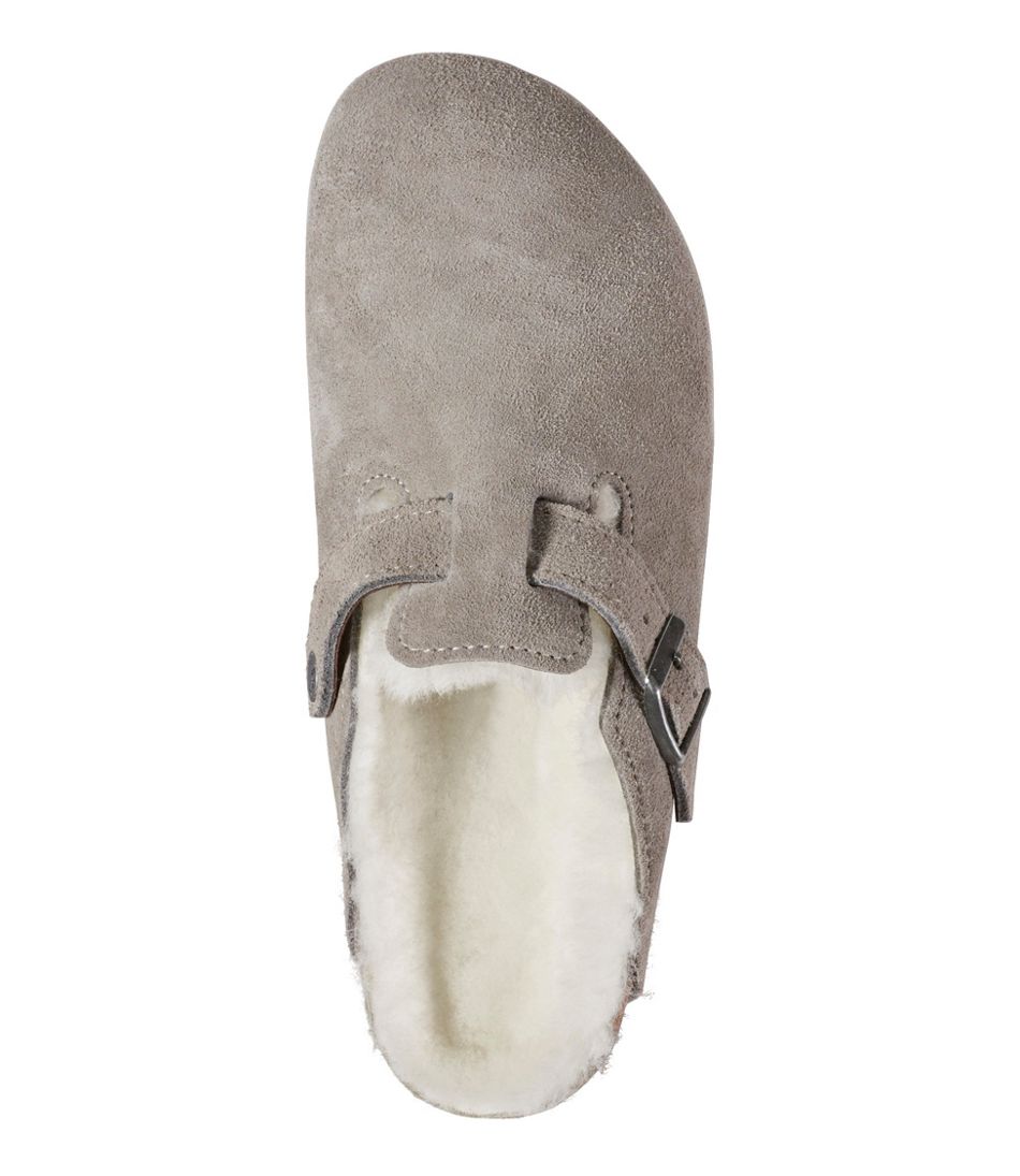 Women's Birkenstock Boston Clogs, Suede Shearling / L.L.Bean