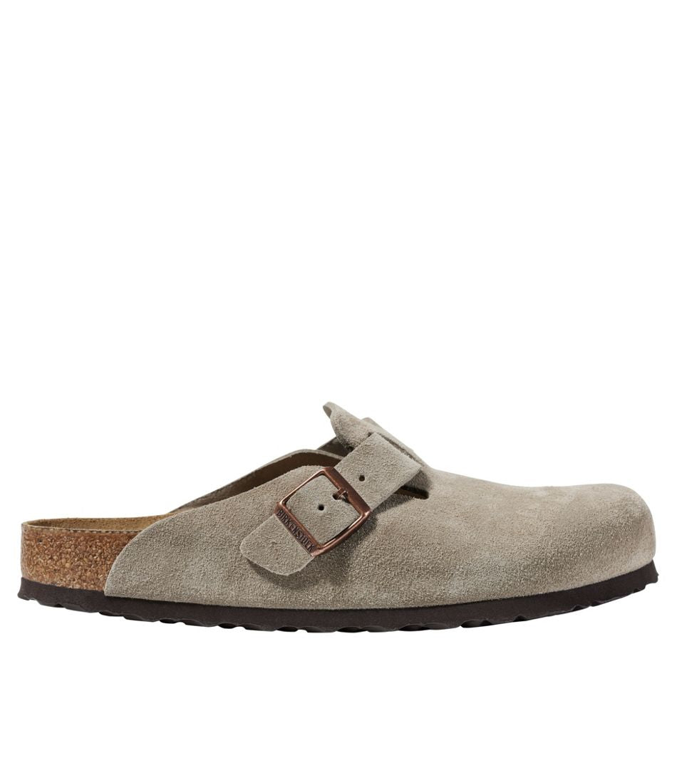 Men's Birkenstock Soft Footbed Boston Clogs, Suede / L.L.Bean