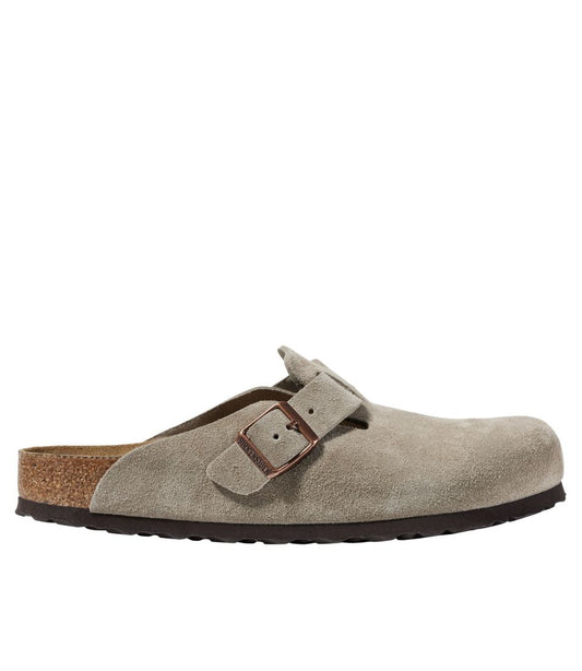 Men's Birkenstock Soft Footbed Boston Clogs, Suede / L.L.Bean