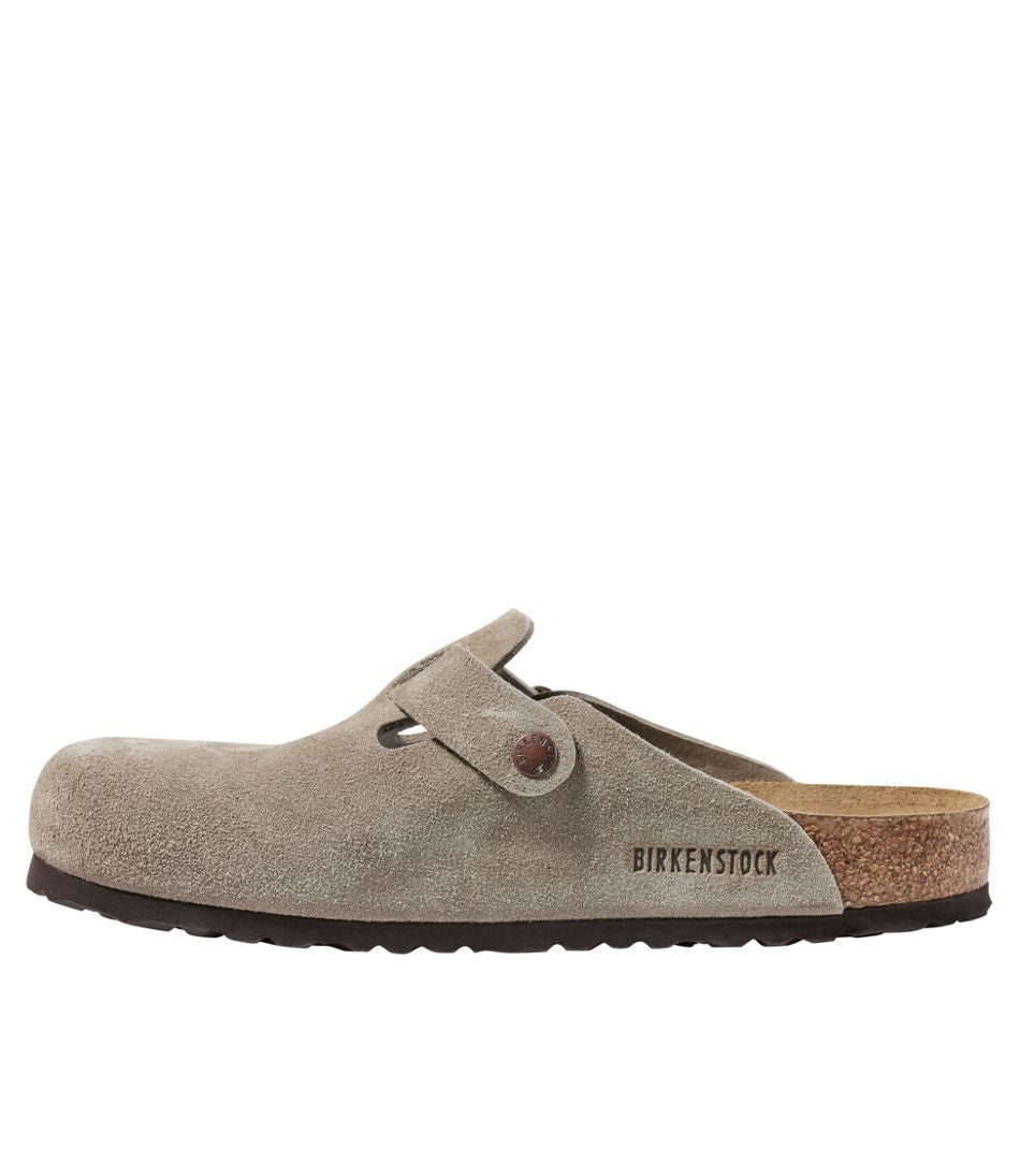 Men's Birkenstock Soft Footbed Boston Clogs, Suede / L.L.Bean