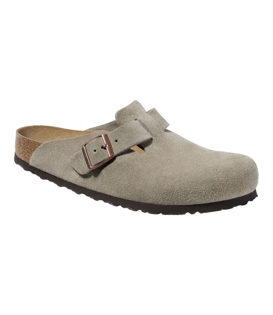 Men's Birkenstock Soft Footbed Boston Clogs, Suede / L.L.Bean