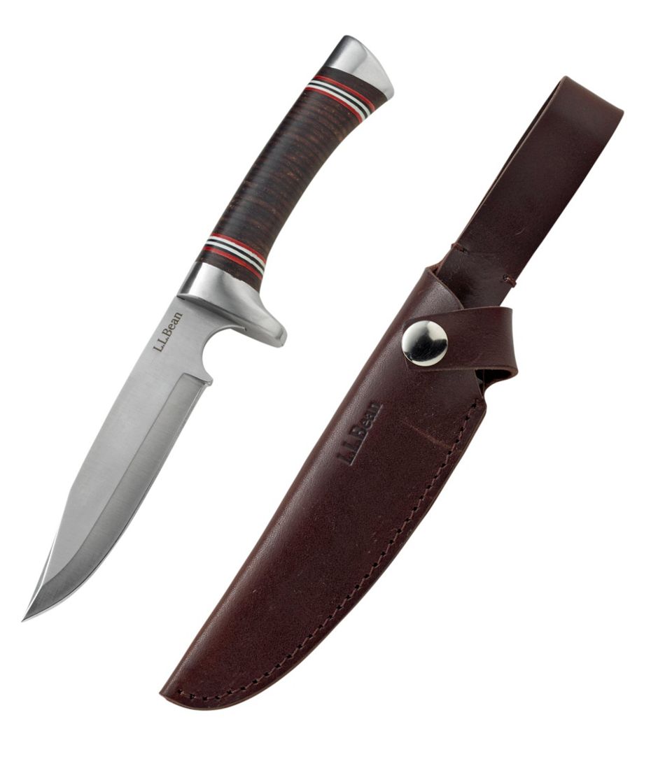 Stacked Leather Hunting Knife / L.L.Bean