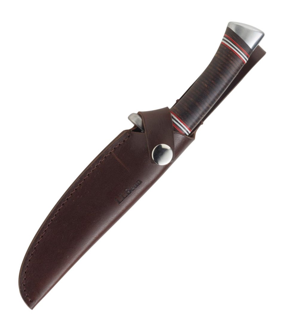 Stacked Leather Hunting Knife / L.L.Bean