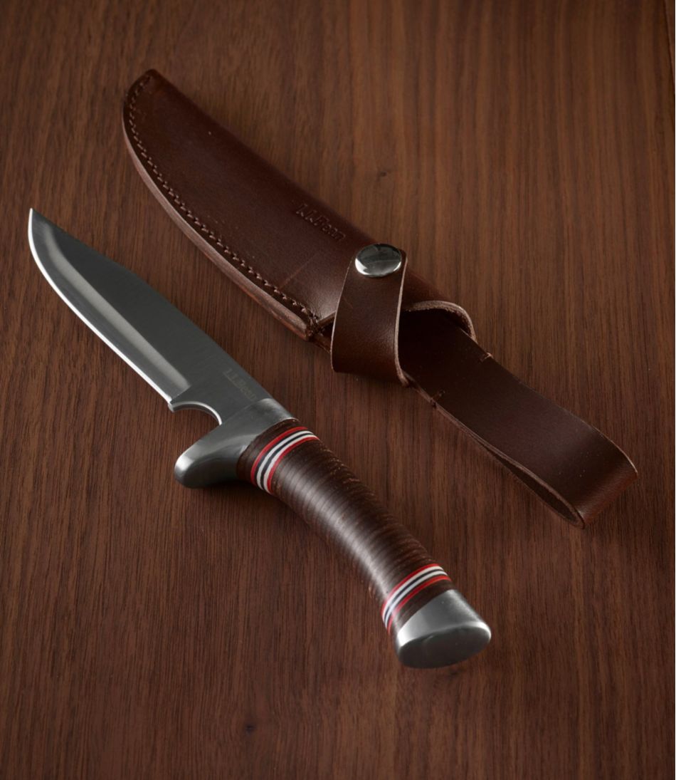 Stacked Leather Hunting Knife / L.L.Bean