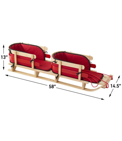 Kids' Pull Sled and Cushion Set, Tandem / L.L.Bean