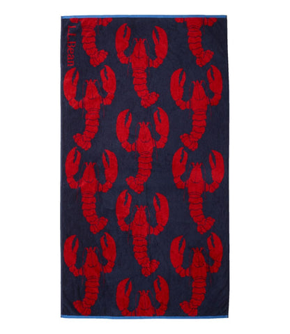 Seaside Beach Towel, Lobsters / L.L.Bean
