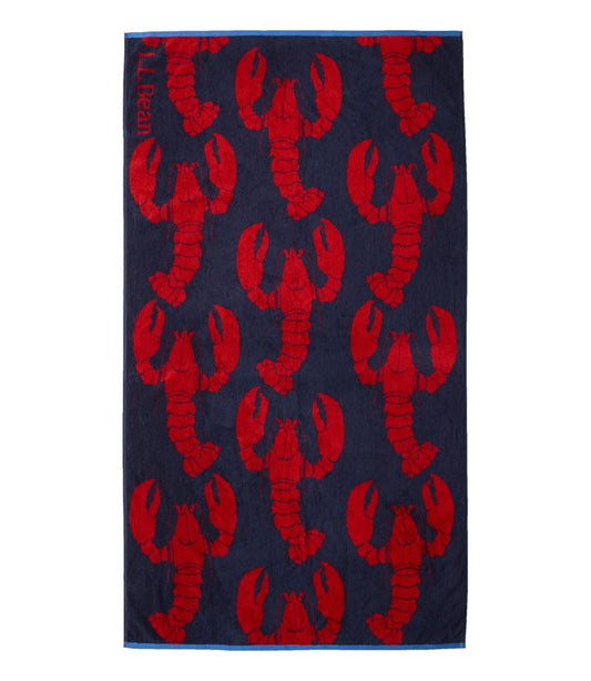 Seaside Beach Towel, Lobsters / L.L.Bean
