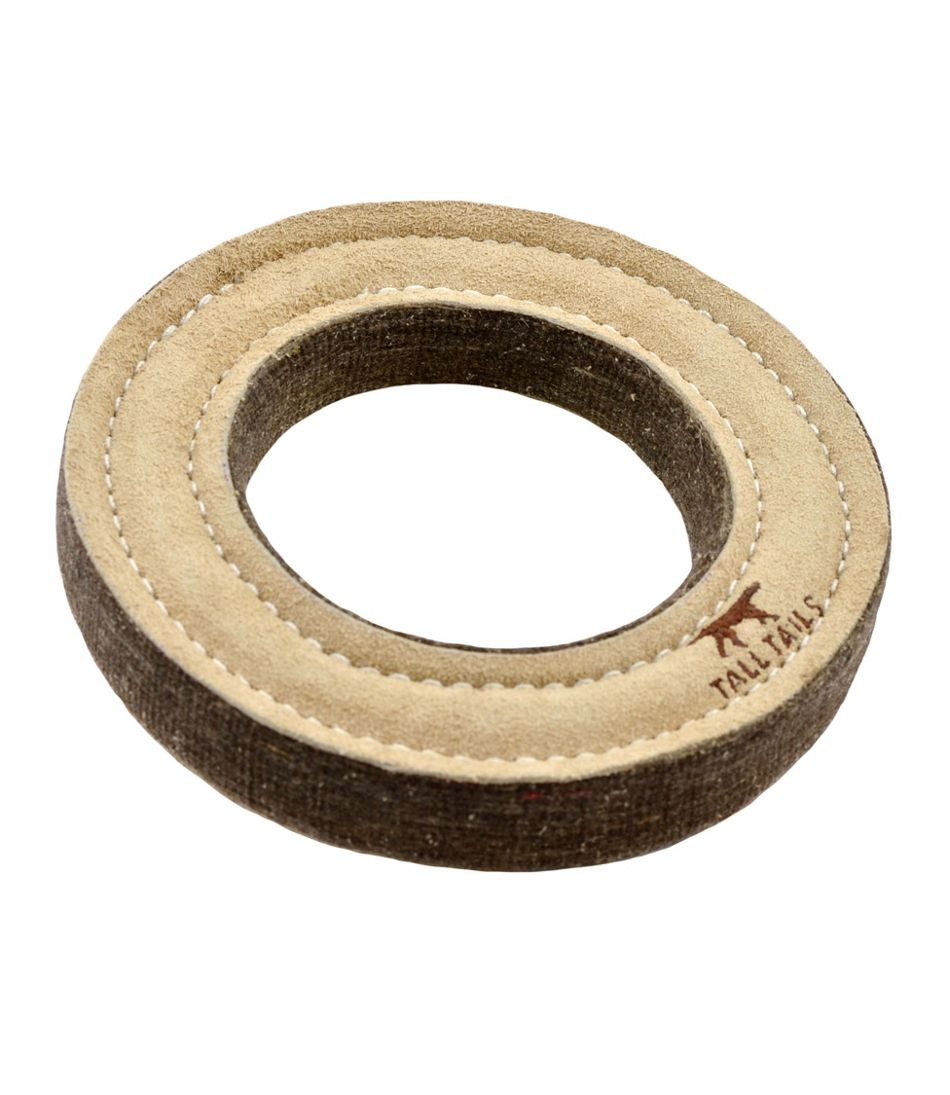 Natural Leather & Wool Ring Dog Toy / L.L.Bean