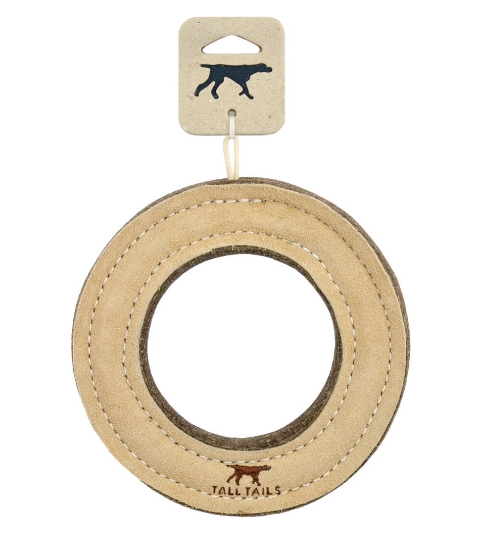 Natural Leather & Wool Ring Dog Toy / L.L.Bean