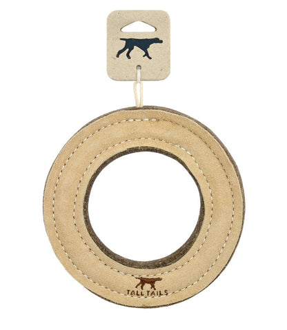 Natural Leather & Wool Ring Dog Toy / L.L.Bean