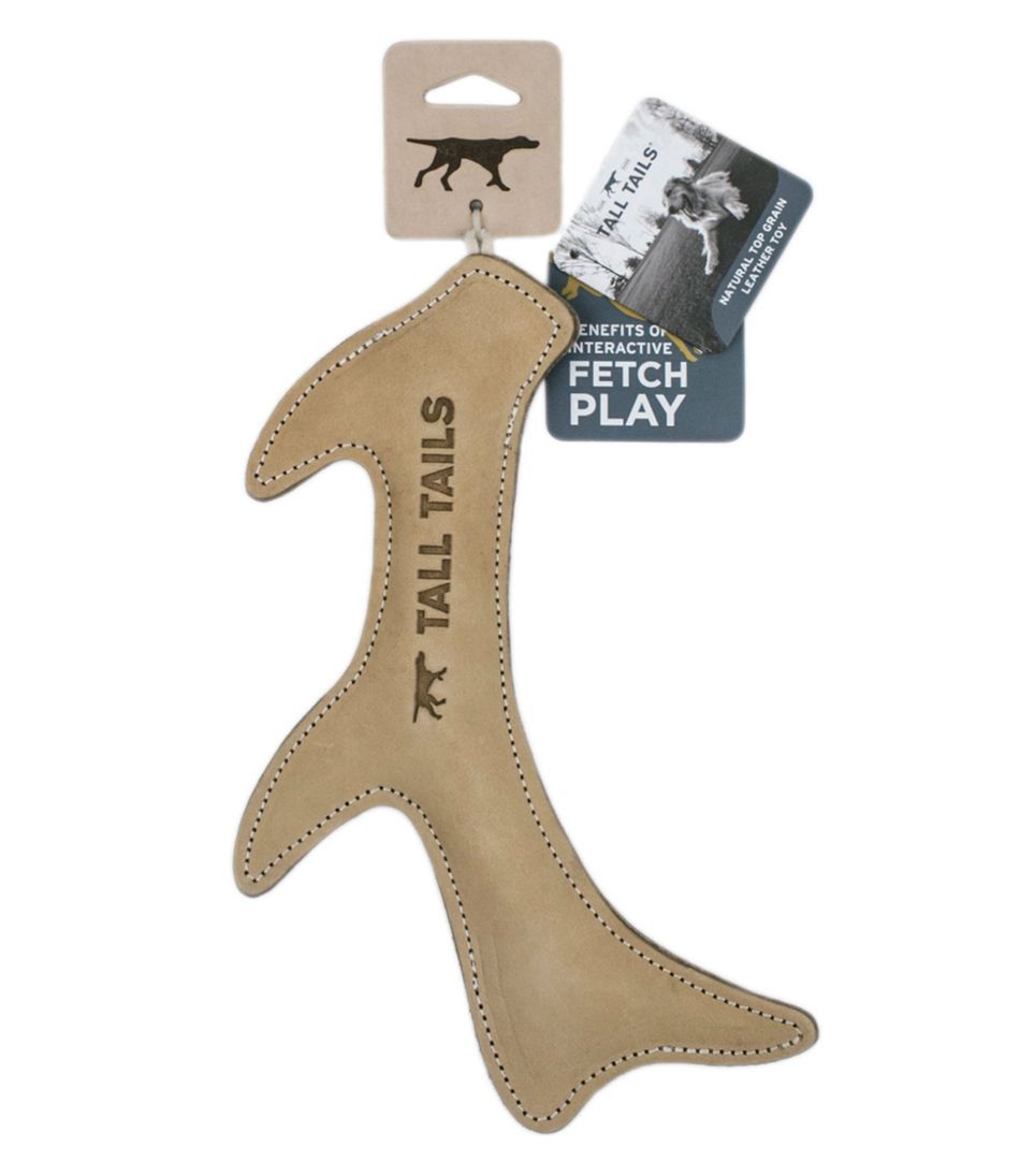 Natural Leather Antler Dog Toy / L.L.Bean