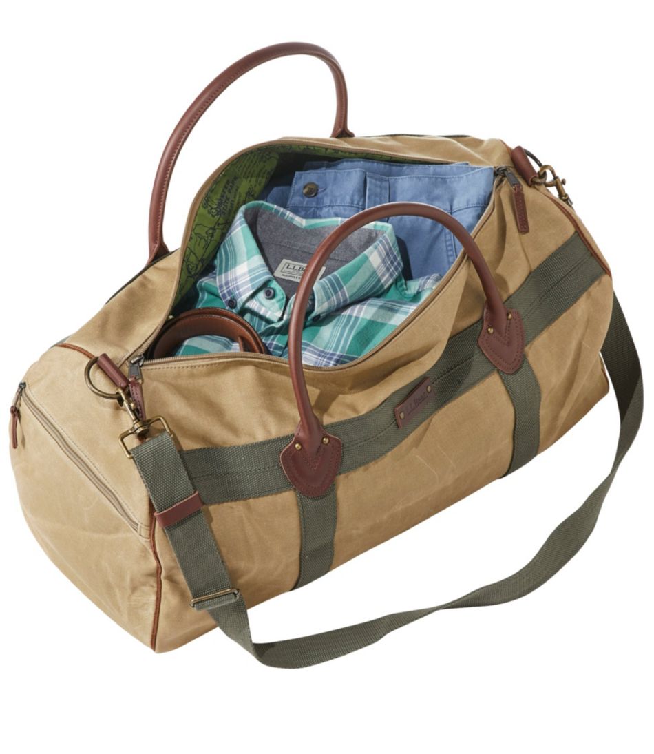 Waxed Canvas Duffle, Medium / L.L.Bean