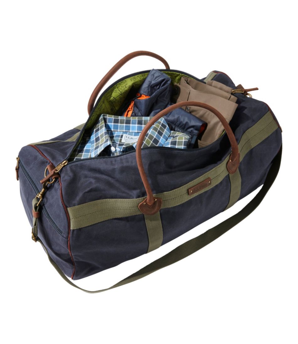 Waxed Canvas Duffle, Large / L.L.Bean