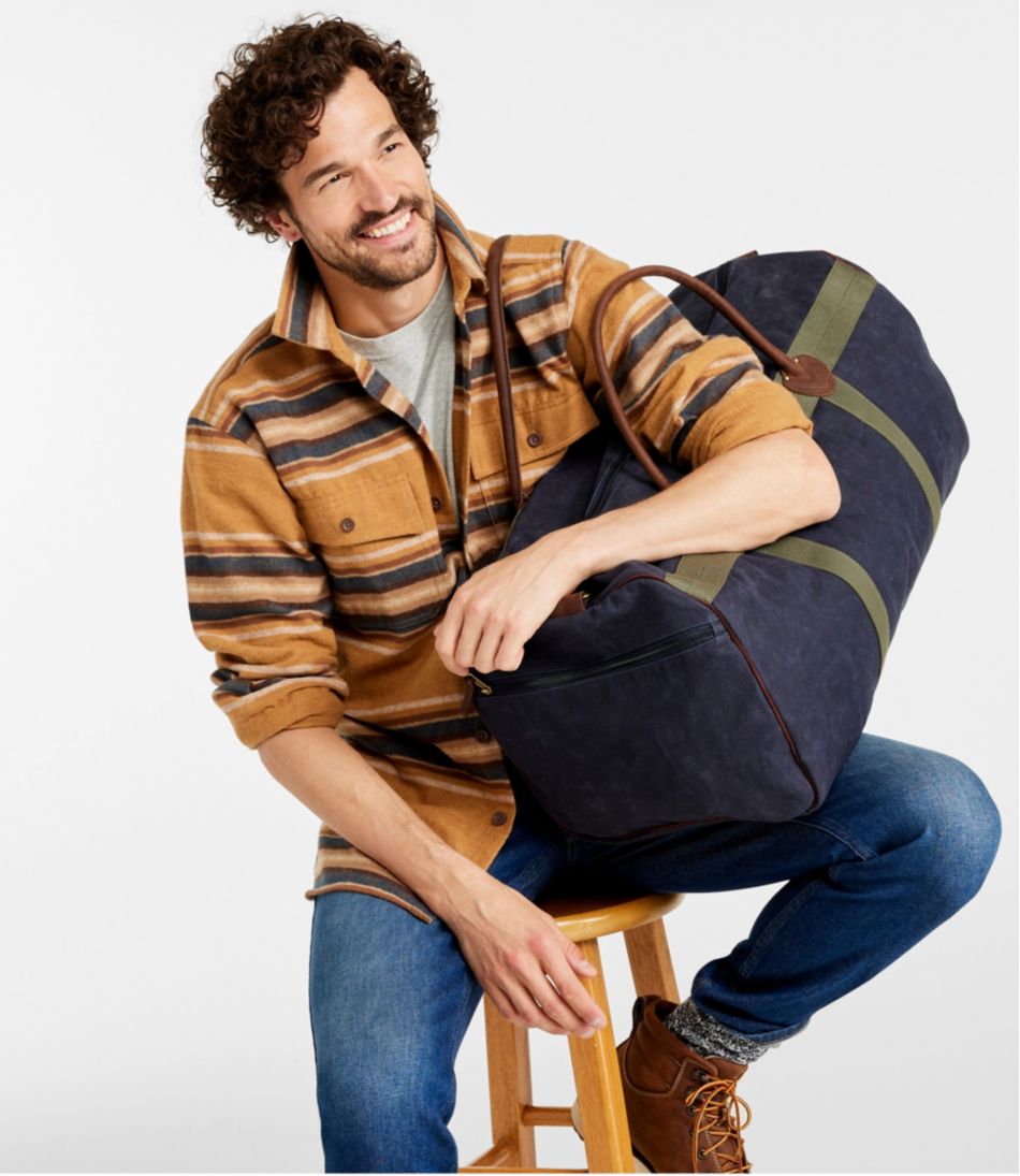 Waxed Canvas Duffle, Large / L.L.Bean