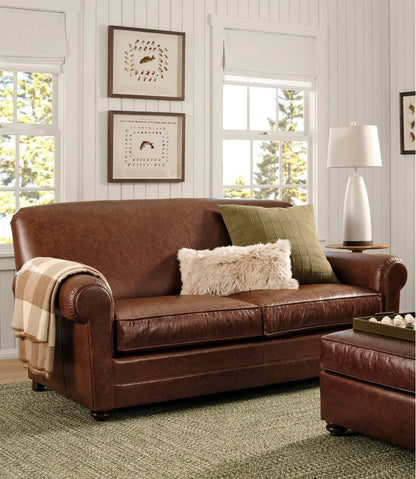 Bean's Leather Lodge Sofa / L.L.Bean