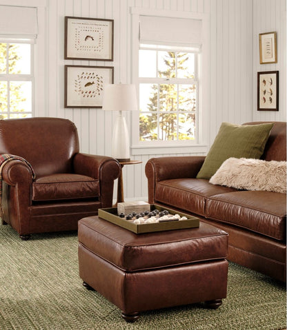 Bean's Leather Lodge Sofa / L.L.Bean