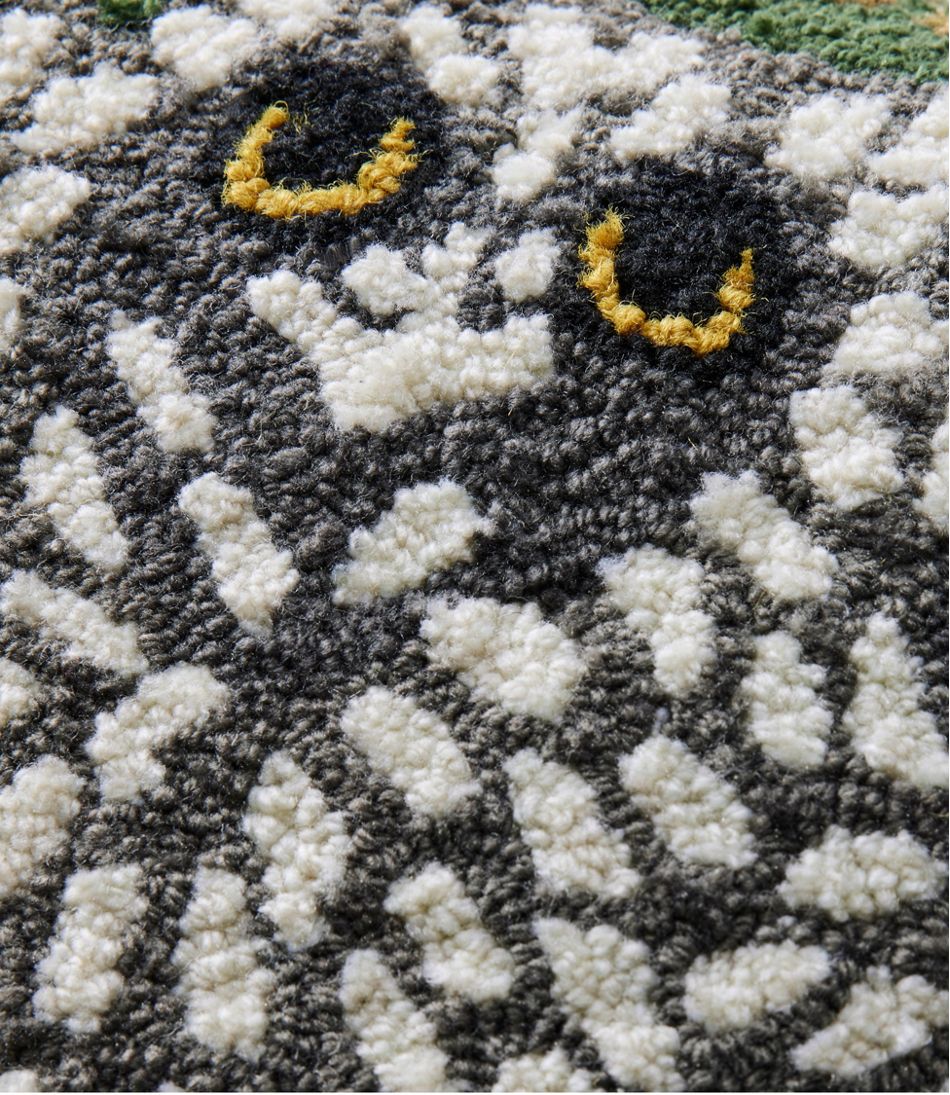 Indoor/Outdoor Hooked Pillow, Owls / L.L.Bean