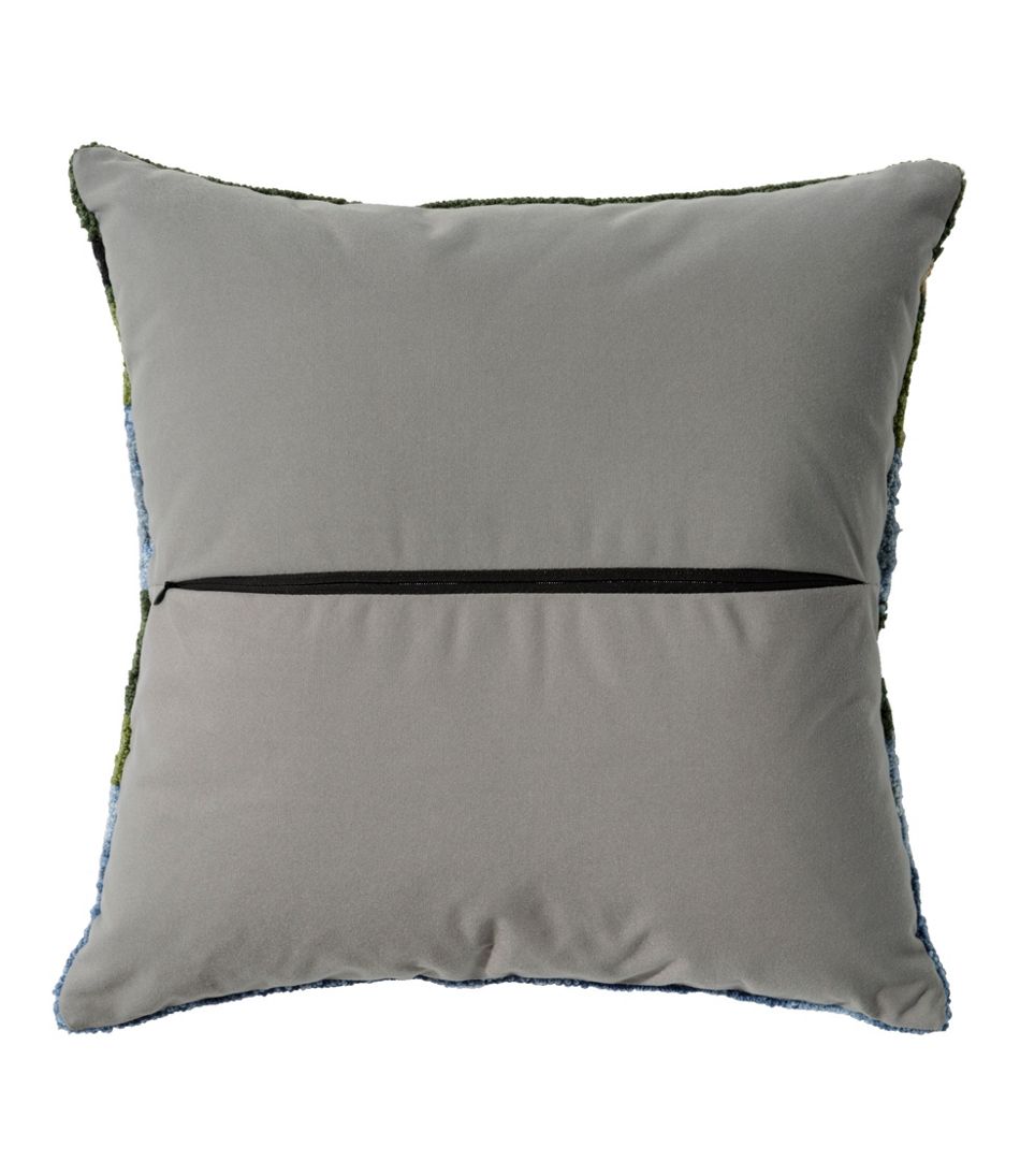 Indoor/Outdoor Hooked Pillow, Mountain Dogs / L.L.Bean