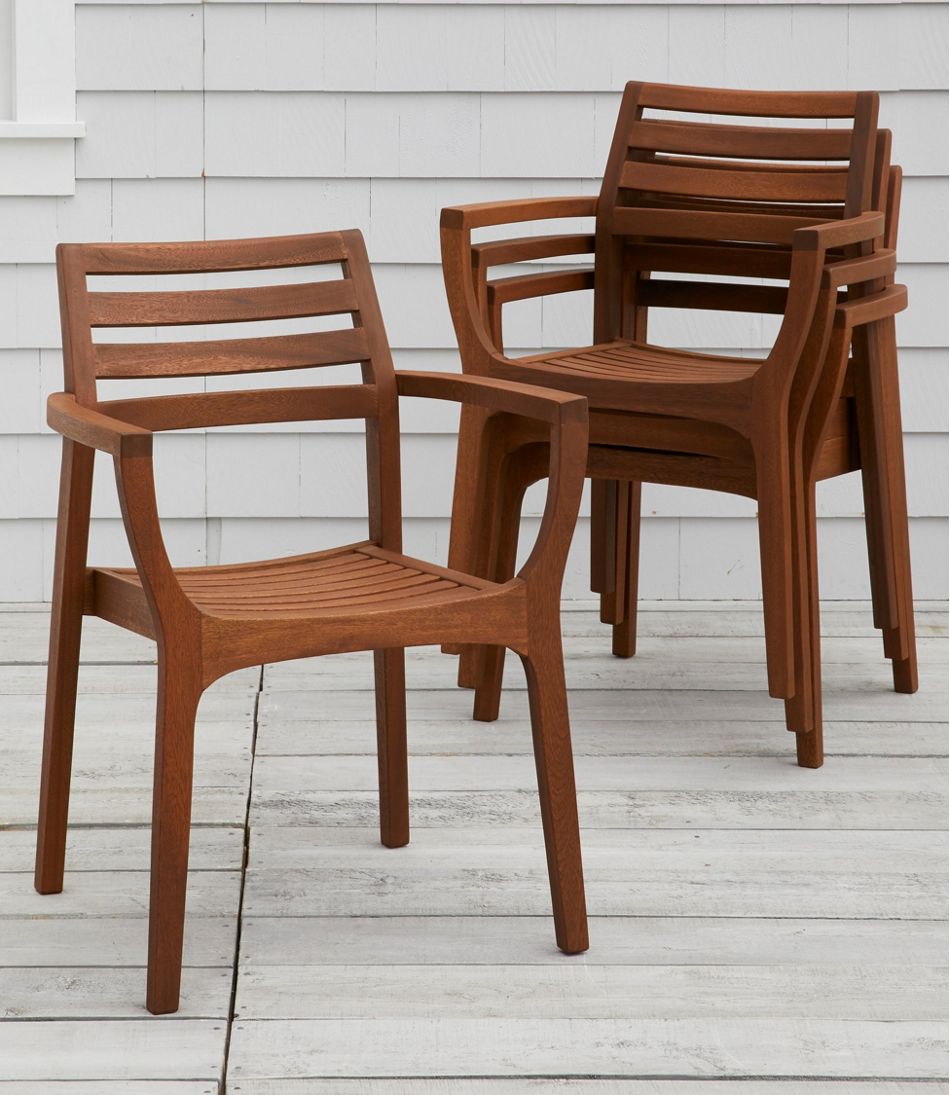 Eucalyptus Stacking Chairs, Set of Four / L.L.Bean