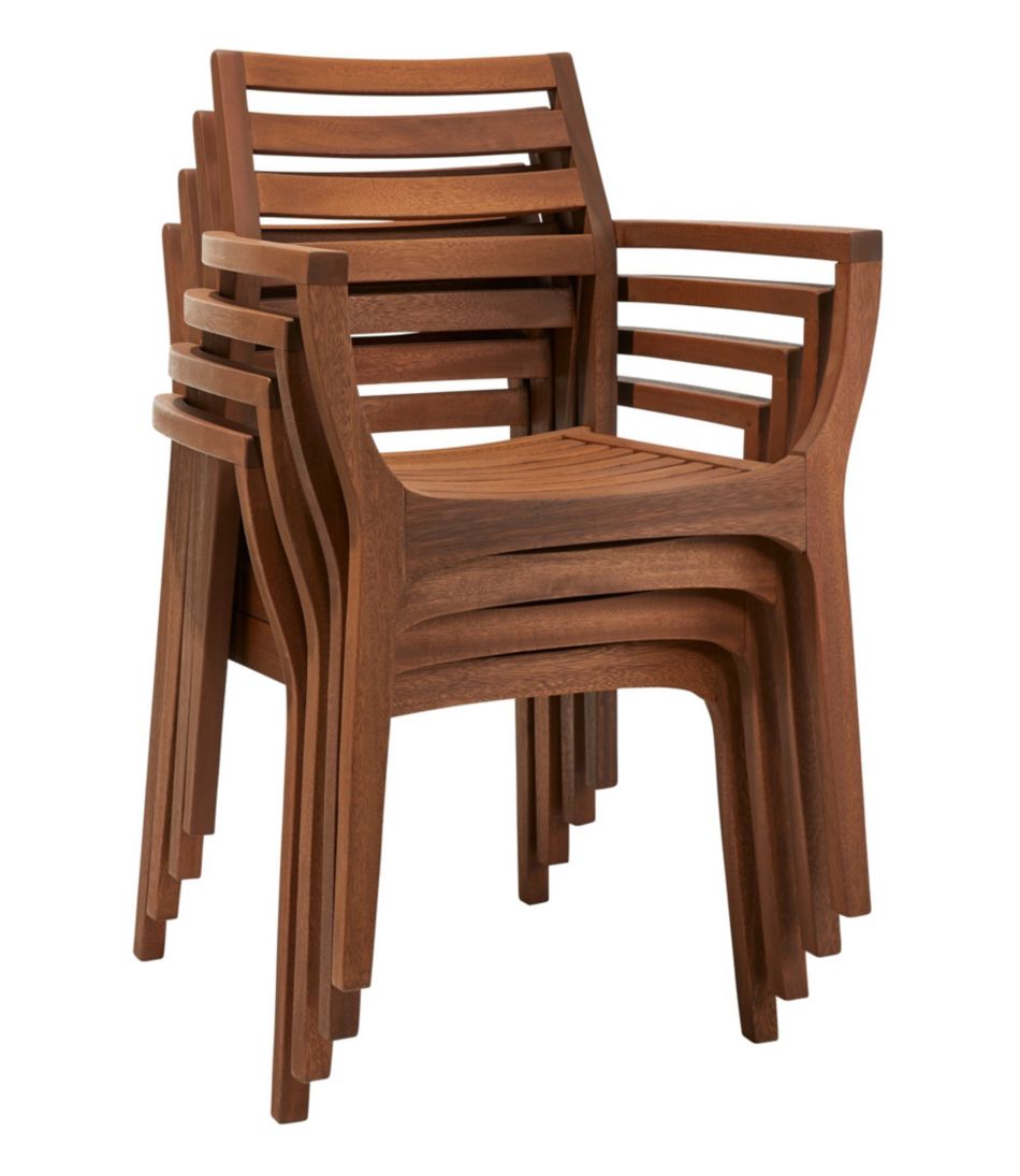 Eucalyptus Stacking Chairs, Set of Four / L.L.Bean