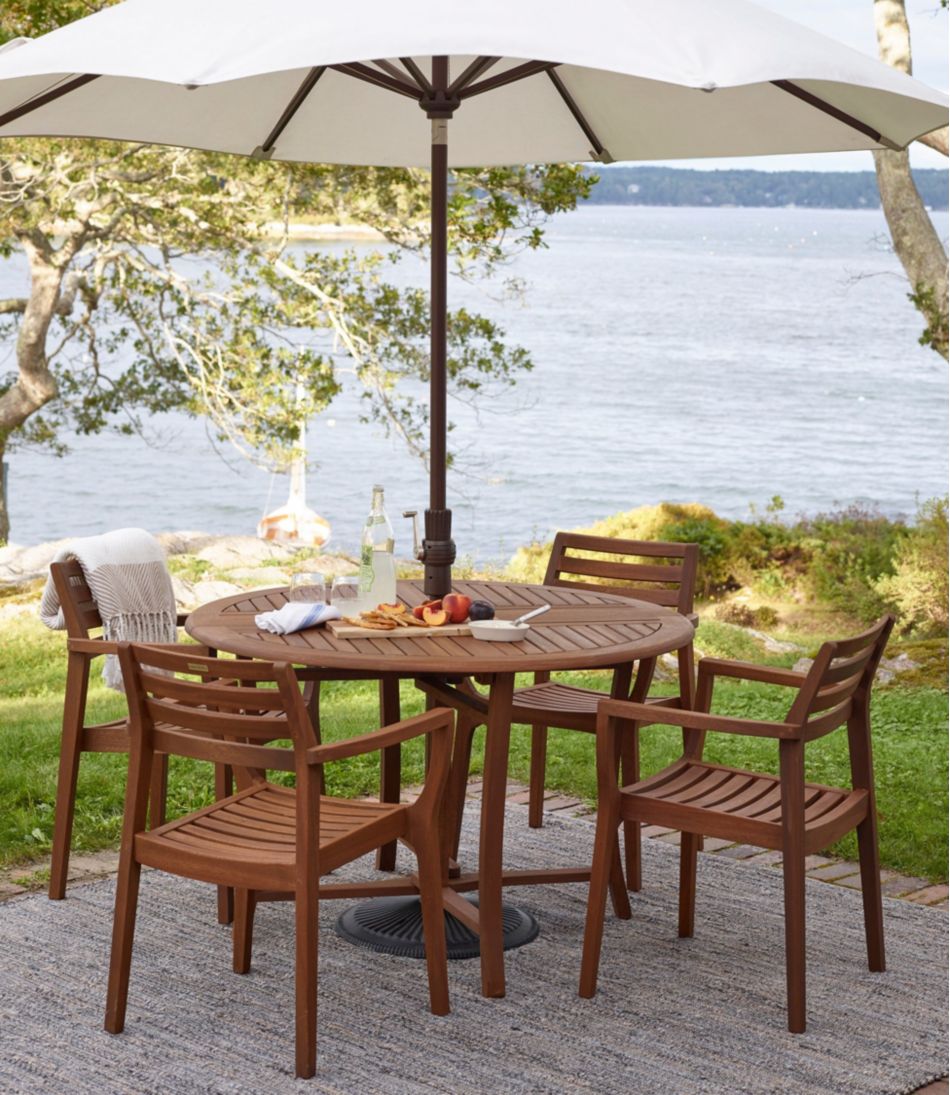 Eucalyptus Stacking Chairs, Set of Four / L.L.Bean