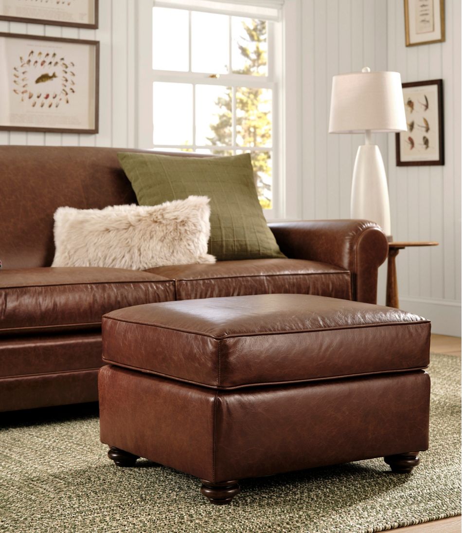 Bean's Leather Lodge Ottoman / L.L.Bean