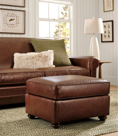 Bean's Leather Lodge Ottoman / L.L.Bean