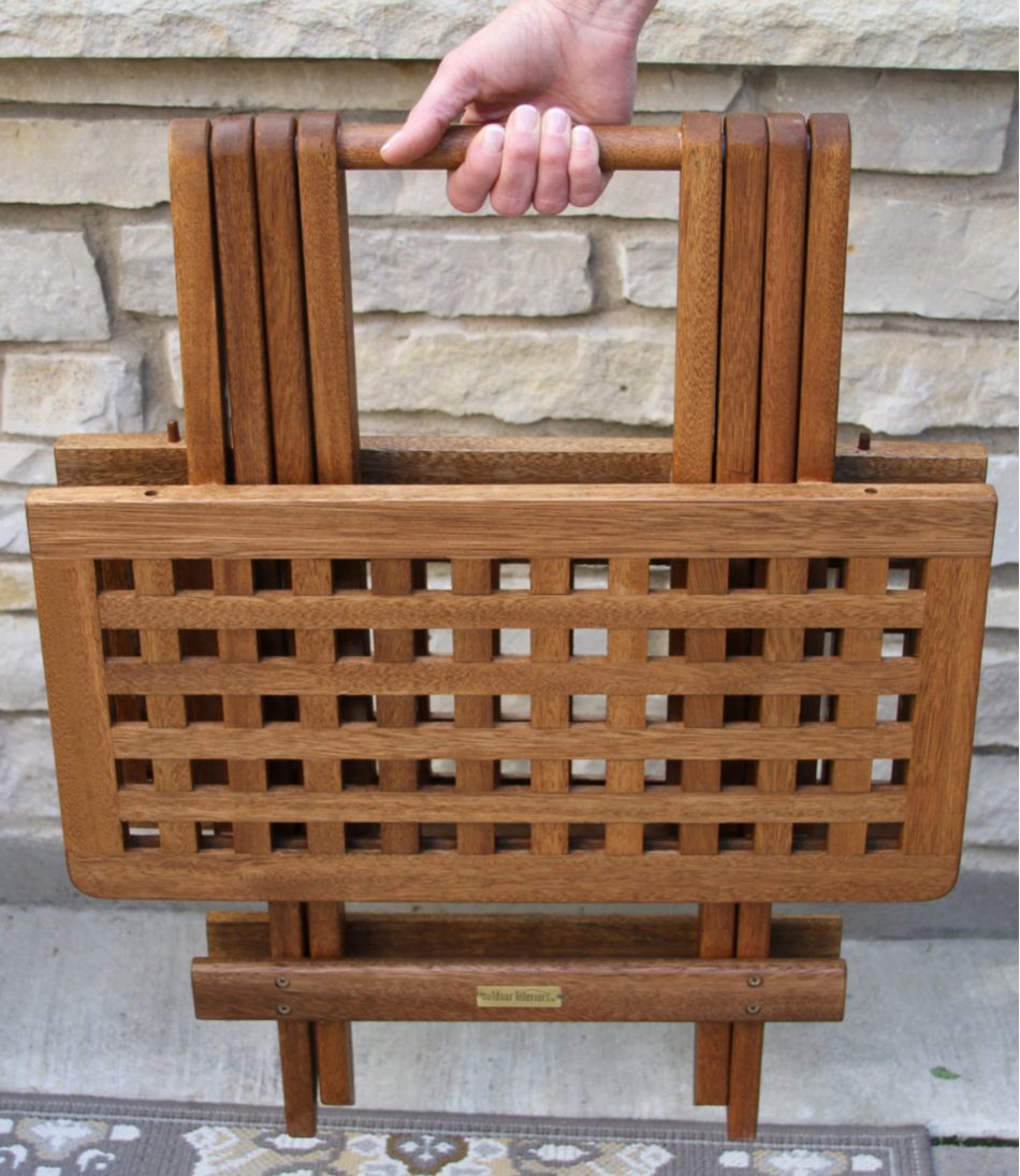 Eucalyptus Folding Side Table / L.L.Bean