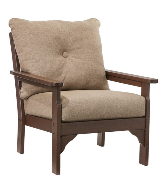All-Weather Patio Chair with Textured Cushion, Mahogany / L.L.Bean