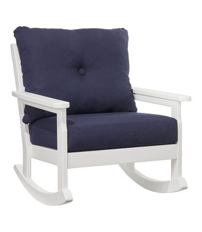 All-Weather Patio Rocker with Textured Cushion, White / L.L.Bean