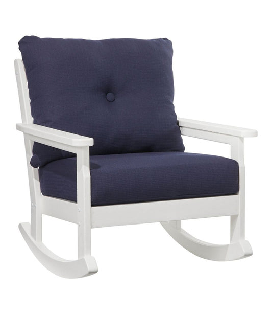 All-Weather Patio Rocker with Textured Cushion, White / L.L.Bean