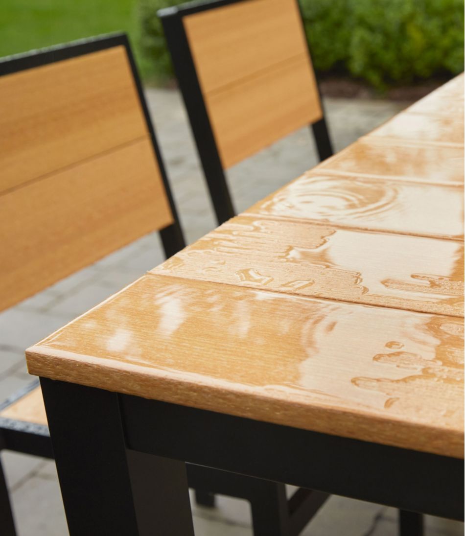 Aluminum/Recycled Poly Lumber Farmhouse Dining Set, Black / L.L.Bean