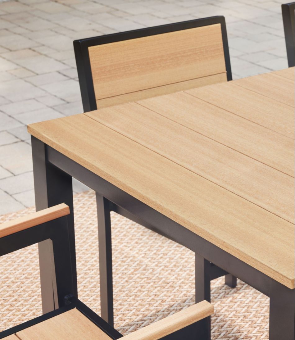 Aluminum/Recycled Poly Lumber Farmhouse Dining Set, Black / L.L.Bean