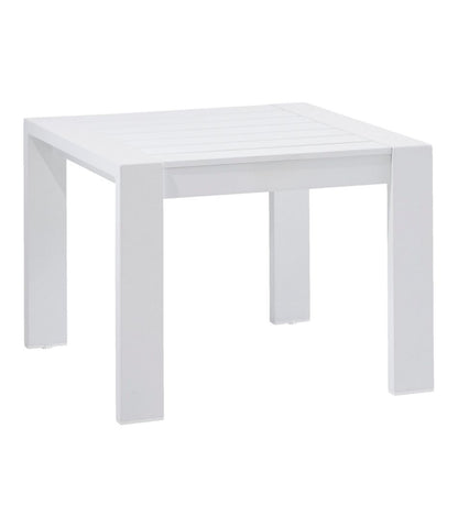 White Aluminum Deep Seating Side Table / L.L.Bean