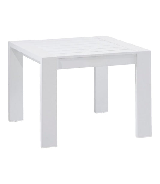 White Aluminum Deep Seating Side Table / L.L.Bean
