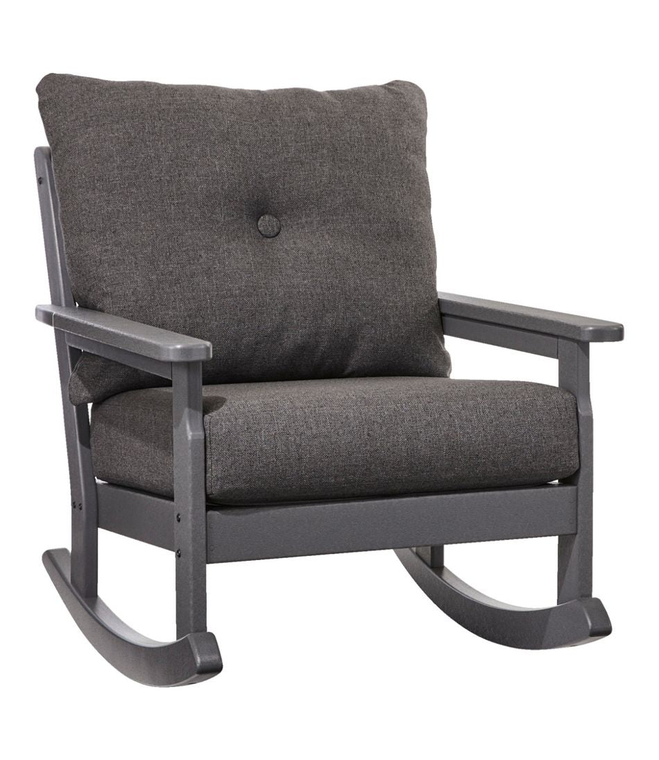 All-Weather Patio Rocker with Textured Cushion, Slate Gray / L.L.Bean