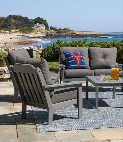 All-Weather Patio Loveseat with Textured Cushion, Slate Gray / L.L.Bean