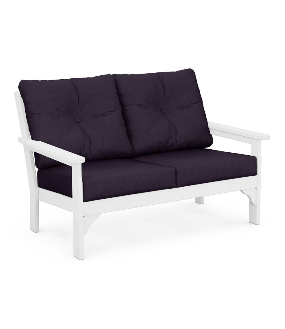 All-Weather Patio Loveseat with Textured Cushion, White / L.L.Bean