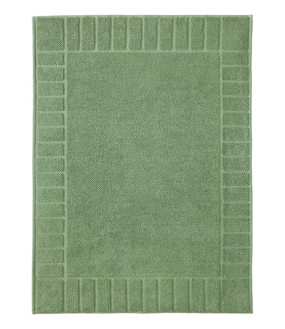 Organic Cotton Textured Bordered Bath Mat / L.L.Bean
